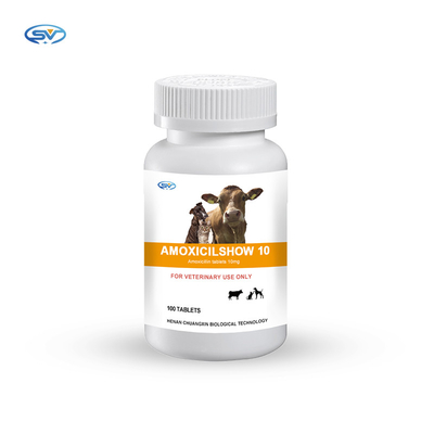 L'amoxicilline vétérinaire de médecine vétérinaire de Tablette de bol marque sur tablette 10mg antiviral pour le chien