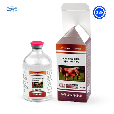 L'injection injectable vétérinaire 10% de HCL de Levamisole de drogues pour des bétail met bas des chevaux de chèvres de moutons de chameau