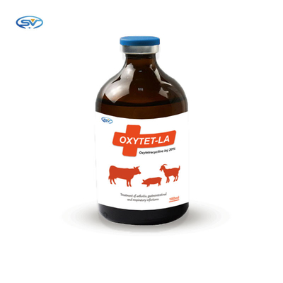 Chlorhydrate d'oxytetracycline injectable vétérinaire d'antibiotiques de tétracycline de drogues 200mg injectable