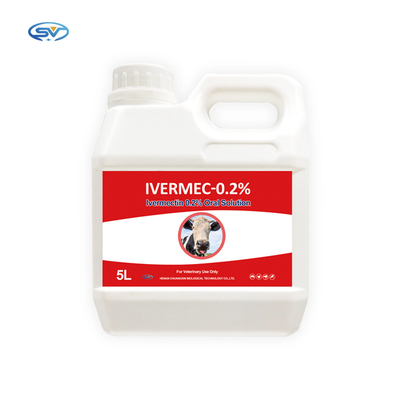 Médecine orale vétérinaire Ivermectin de solution 0,2% solutions orales pour des bétail et des moutons