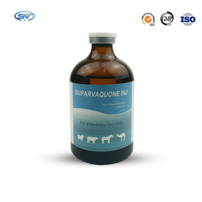 Drogues injectables vétérinaires de GMP Buparvaquone 50mg/Ml pour des chats de chiens de chèvres de moutons de veaux de bétail