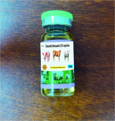 Drogues injectables vétérinaires avec 0,2% injections 10ml de benzoate d'Estradiol pour l'oestre animal