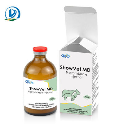 Injection injectable vétérinaire 100ml de Metronidazole de drogues de GMP pour le chameau de porc de moutons de cheval de bétail