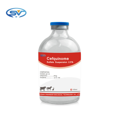 Cefquinome sulfatent 2,5% drogues injectables vétérinaires de suspension pour des chats de chiens de chevaux de moutons de veaux de bétail