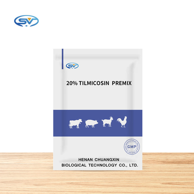 Granules jaune-clair de prémélange de Tilmicosin 20% pour des porcs, des poulets, des vaches, des chèvres