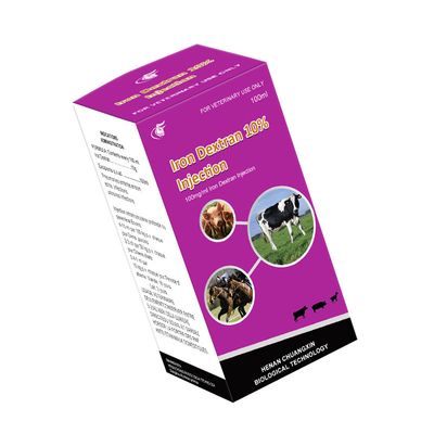 Drogue de médecine vétérinaire de l'injection 10% de dextrane de fer pour des chèvres de moutons de bétail