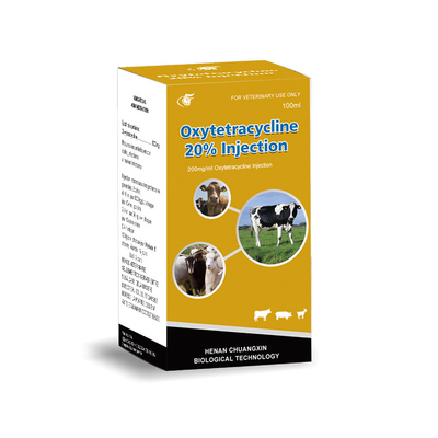 Injection injectable vétérinaire de HCL 20% d'oxytetracycline de drogues pour les médecines animales de chiens de chèvres de moutons de bétail